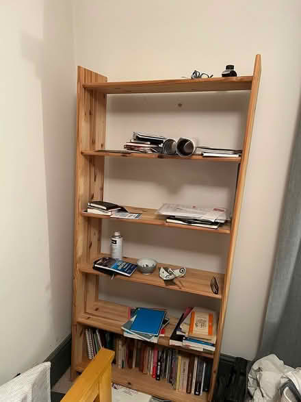 Photo of free Two wooden bookshelves, 5’1 & 5’11 (E17) #1