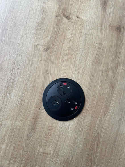 Photo of free Round wooden table with plug socket (St John Street, Farringdon) #4