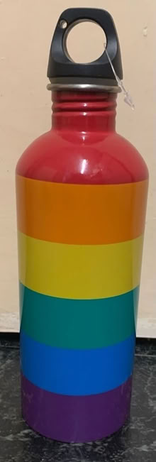 Photo of free Unused rainbow striped water bottle. (Slyfield GU1) #1
