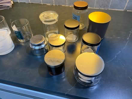 Photo of free Empty candle jars mostly with lids (center moriches NY) #4