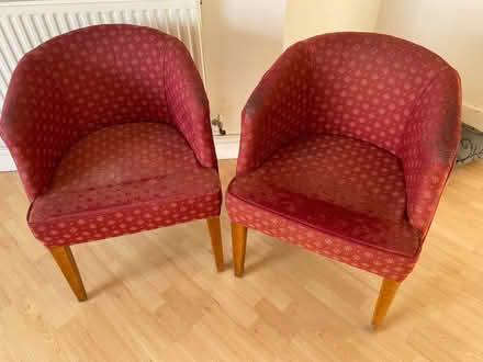 Photo of free 2 x red chair (Maldon CM9) #1