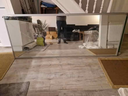 Photo of free 2 large mirror doors - one cracked (Hersham KT12) #1