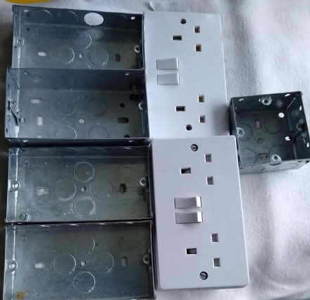 Photo of free 5 elec. instal. boxs, 2 sw'd sock's (Thorpe Bay, SS1) #1
