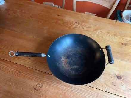 Photo of free WOK metal, wood handle, big (Hove BN3) #3