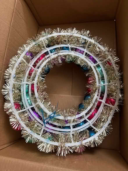 Photo of free Tinsel and baubles Christmas wreath (Wamberal) #2