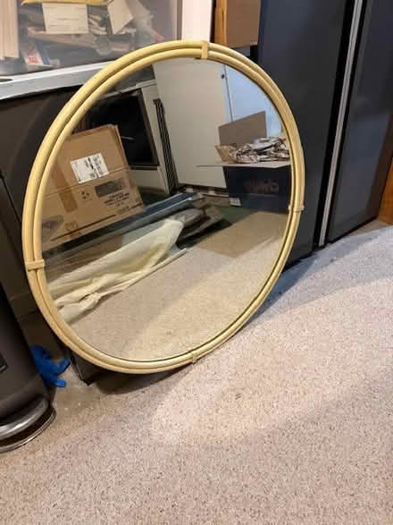 Photo of free Large wood framed mirror (Winchester) #1