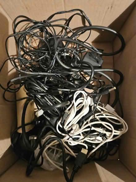 Photo of free Assorted cables and chargers (West Wittering PO20) #1