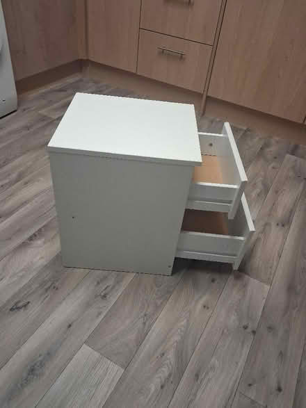 Photo of free Small white bedside table (Sabden BB7) #2