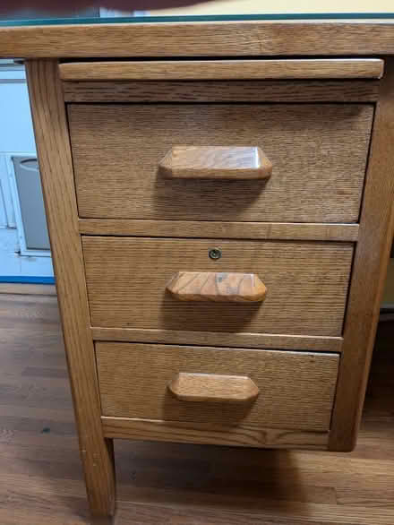 Photo of free Solid Oak Executive Desk (La Crescenta) #4