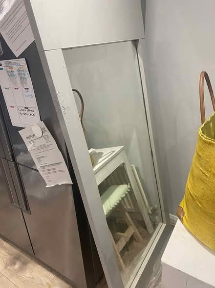 Photo of free Large wood mirror (DH2 2 tj) #2