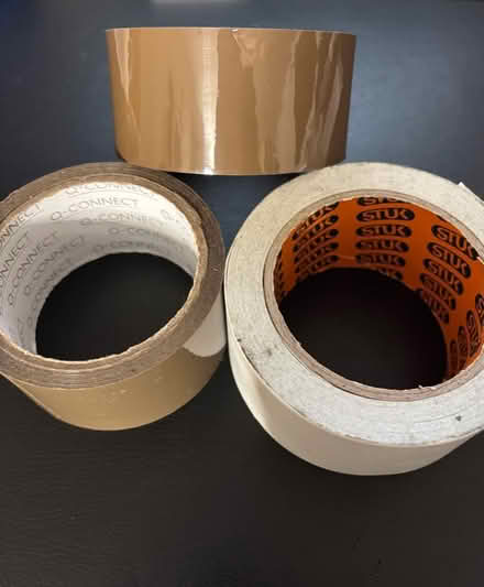 Photo of free Parcel tape and Stuk (double sided?) tape (Ware SG12) #1