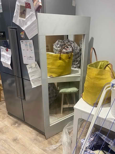 Photo of free Large wood mirror (DH2 2 tj) #1