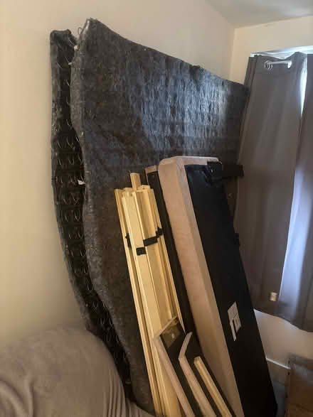 Photo of free Stripped Mattress and Double Bed Frame (Heanor DE75) #1
