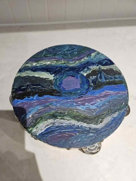 Photo of free Hand painted tambourine (Shenley) #1