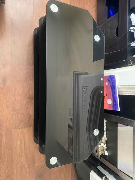 Photo of free Black Glass Tv Stand (LS13, Bramley) #2