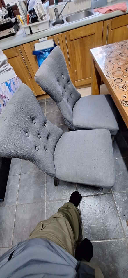 Photo of free Large wooden table and 4 chairs. (Dagenham RM10) #1