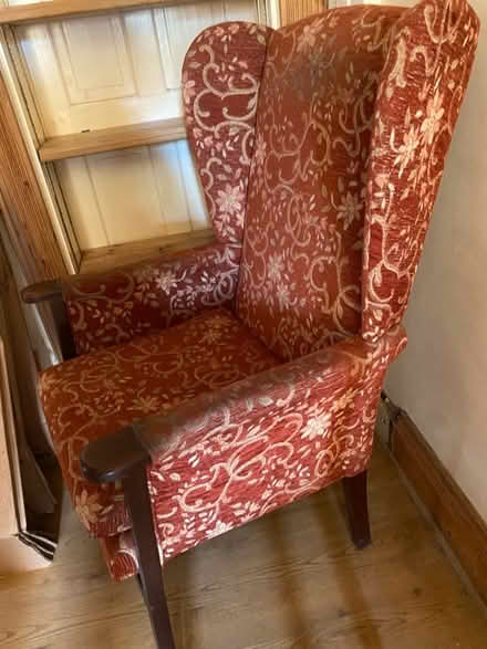 Photo of free Red winged chair (Maldon CM9) #2