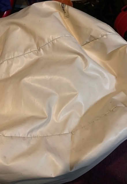 Photo of free Xxxl Rompa faux white leather beanbag (Slyfield GU1) #4