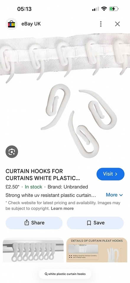 Photo of Curtain hooks (Westbury ba13) #1