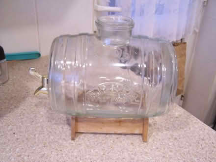 Photo of free glass kilner wine barrel (Mossley OL5) #1