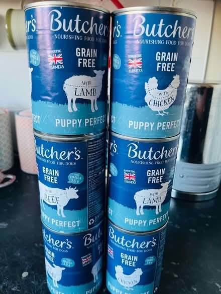 Photo of free 6 tins Puppy Tinned Food (Chessington) #1
