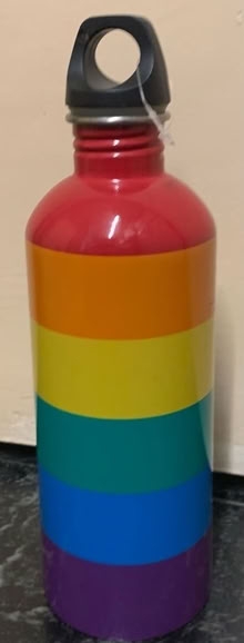 Photo of free Unused rainbow striped water bottle. (Slyfield GU1) #2
