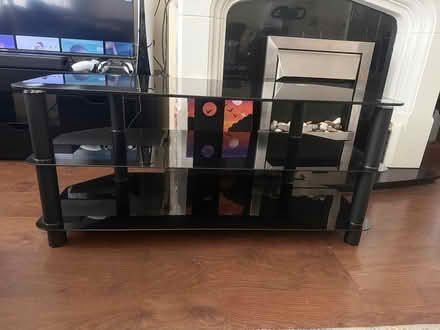 Photo of free Black Glass Tv Stand (LS13, Bramley) #3