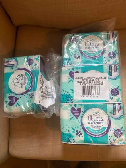 Photo of free Maternity lil let’s maxi pads (Whitemans Green RH17) #1