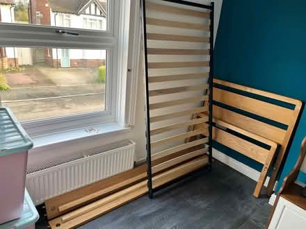 Photo of free Single wooden bed frame (De72) #3