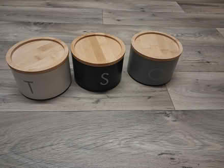 Photo of free 3 Tea, Coffee and Sugar jars (Sabden BB7) #2