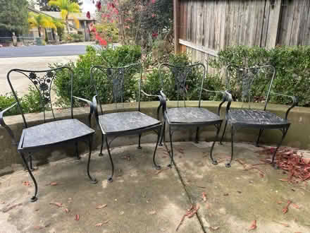 Photo of free 4 Wrought Iron Chairs & Round Table (Folsom) #1