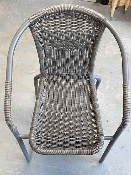 Photo of free Four Stackable Rattan Garden Chairs (Great Burstead CM11) #1