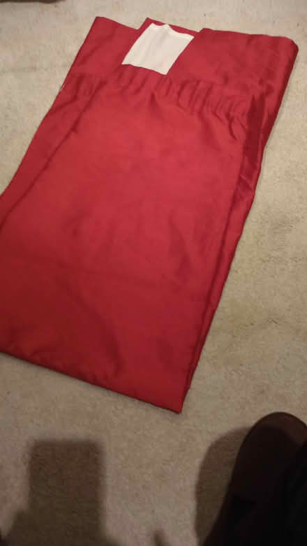 Photo of free Red silk curtain (southbourne BH6) #1