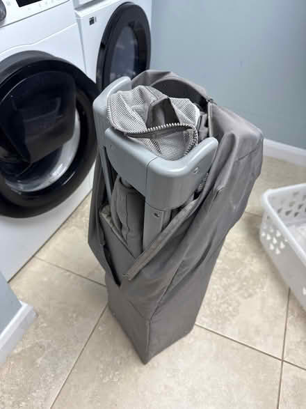 Photo of free Grey fold away Travel Cot (L16 Childwall) #1