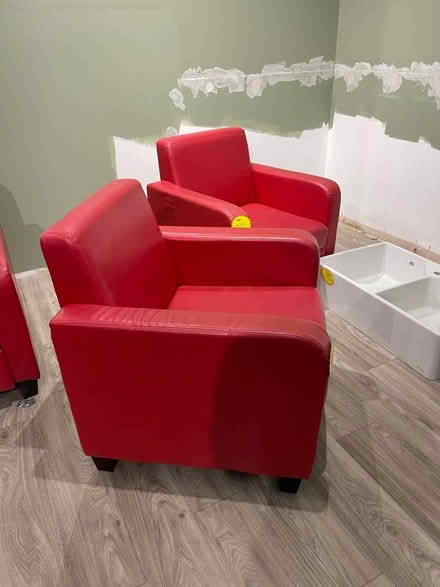 Photo of free 4 x Red Sofa Chairs (Cheltenham GL52) #1