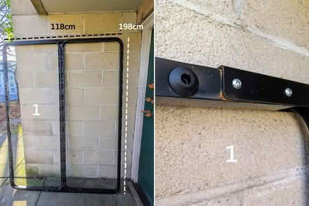 Photo of free Two Metal Bed Frame Bases (PL4 Greenbank.) #1