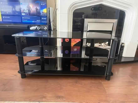 Photo of free Black Glass Tv Stand (LS13, Bramley) #1