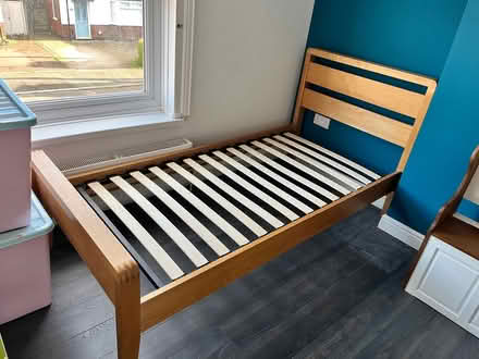 Photo of free Single wooden bed frame (De72) #1