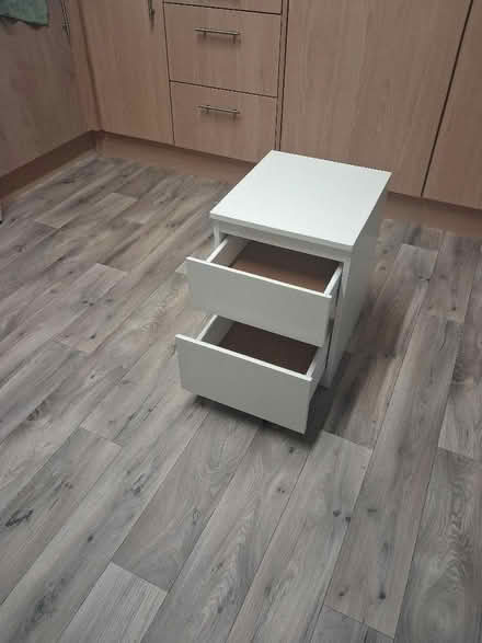 Photo of free Small white bedside table (Sabden BB7) #3