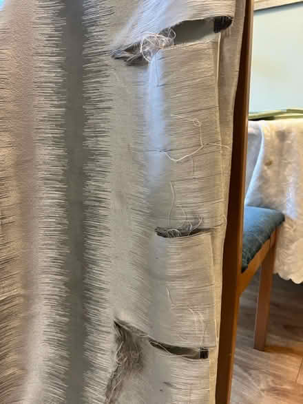 Photo of free NEXT silver curtains (need repair) (TW12 Hampton) #3