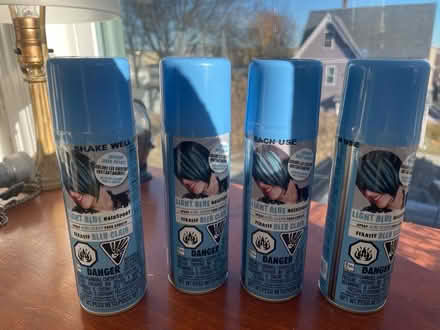 Photo of free 4 cans blue hair spray (Winter Hill) #1