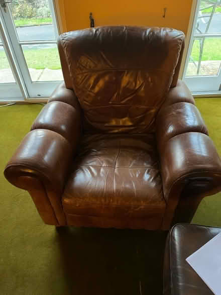 Photo of free Leather arm chair (RH16) #3