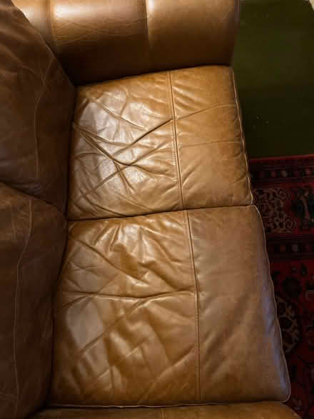 Photo of free 2 seater leather sofa (RH16) #3