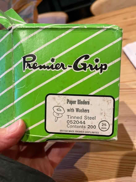 Photo of free Steel paper binders with washers (Chorlton M21) #1