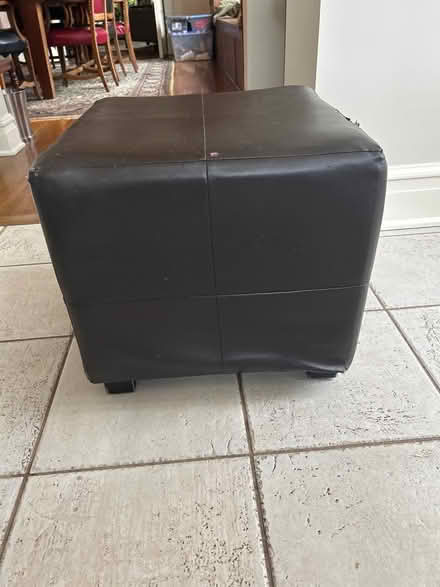 Photo of free Leather cube ottoman (NW Evanston) #3