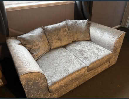 Photo of free Crushed velvet 2 seater sofa (L12) #1