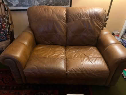 Photo of free 2 seater leather sofa (RH16) #2