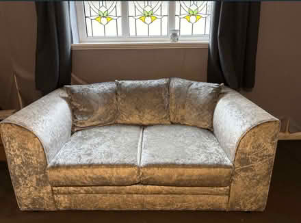 Photo of free Crushed velvet 2 seater sofa (L12) #2