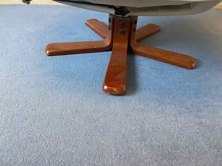 Photo of free Beige leather reclining armchair (Duffield DE56) #3