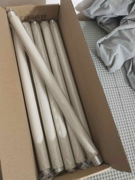 Photo of free White curtain rod poles (Meriden off Curtis st) #1